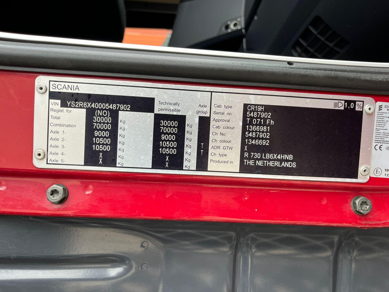 Autocarro telaio Scania R 730 6x4 FOR SALE AS CHASSIS / RETARDER / BIG AXLES: foto 20 Autocarro telaio Scania R 730 6x4 FOR SALE AS CHASSIS / RETARDER / BIG AXLES: foto 20