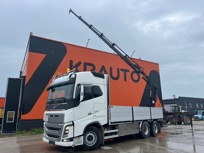 Volvo FH 16 600 6x2*4 HIAB 166E-5 HIPRO / PLATFORM L=6309 mm - Autocarro con pianale/ Cassone fisso, Camion con gru: foto 1 Volvo FH 16 600 6x2*4 HIAB 166E-5 HIPRO / PLATFORM L=6309 mm - Autocarro con pianale/ Cassone fisso, Camion con gru: foto 1