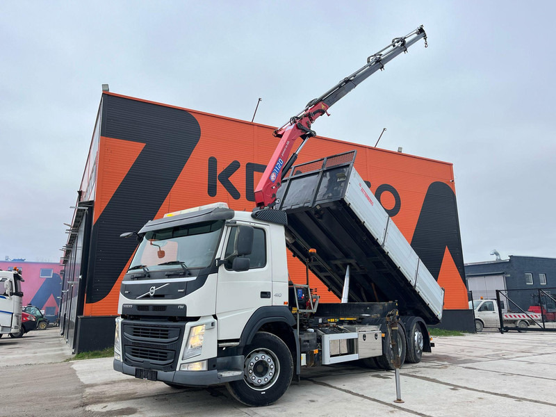 Volvo FM 410 6x2*4 HMF 1120-K4 / TIPPER BOX L=5573 mm - Autocarro ribaltabile, Camion con gru: foto 1 Volvo FM 410 6x2*4 HMF 1120-K4 / TIPPER BOX L=5573 mm - Autocarro ribaltabile, Camion con gru: foto 1