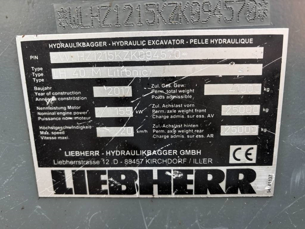Escavatore per movimentazione Liebherr LH 40 -- LH40 -- 20kw mozelt generator: foto 22