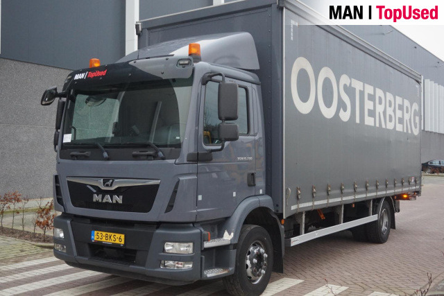 MAN TGM 15.290 4X2 BL / Schuifzeil / Ondervouwklep - Camion centinato: foto 1 MAN TGM 15.290 4X2 BL / Schuifzeil / Ondervouwklep - Camion centinato: foto 1