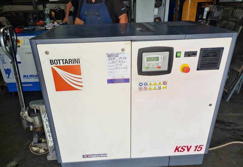 Kompresor śrubowy BOTTARINI KSV 15, 15 kw, 2015r - Compressore d'aria: foto 1 Kompresor śrubowy BOTTARINI KSV 15, 15 kw, 2015r - Compressore d'aria: foto 1