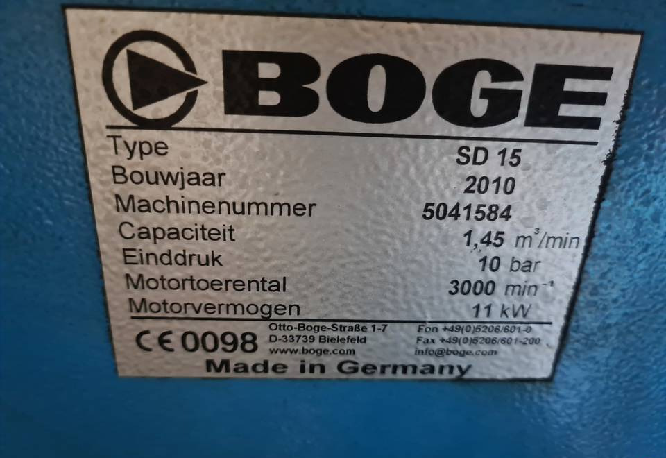 Kompresor śrubowy Boge SD 15, 11 kw - Compressore d'aria: foto 5 Kompresor śrubowy Boge SD 15, 11 kw - Compressore d'aria: foto 5