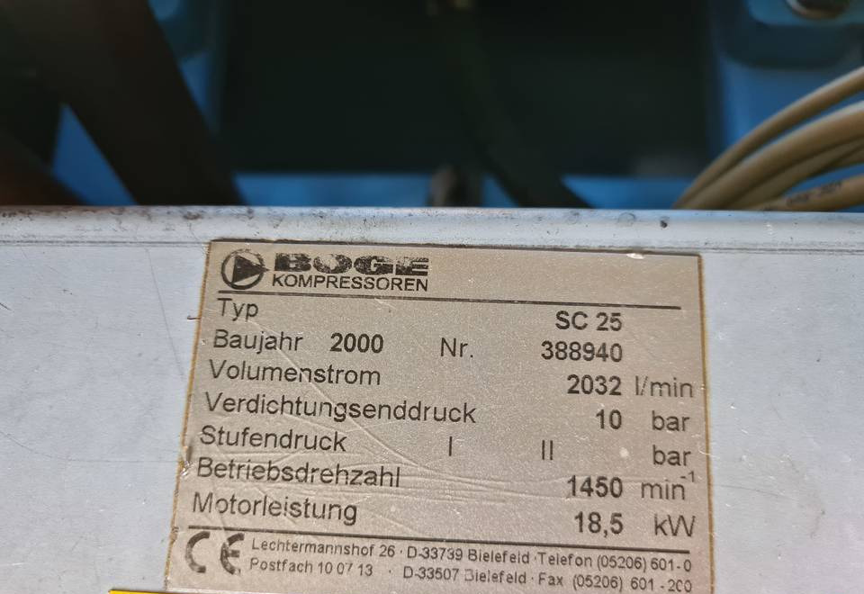 Compressore d'aria Sprężarka tłokowa BOGE SC 25, 18,5 kw: foto 6