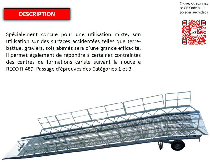 Rampa di carico nuovo AZ RAMP-EASY XL-12 FULL GALVA. WIDE Mobil Galvanizate Loading Ramp With Level Off, 12 t Capacity: foto 6