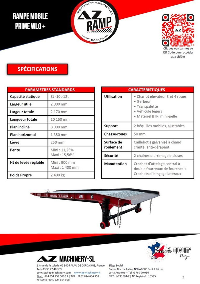 **RENTAL 12-24-36 Month** AZ RAMP-PRIME PRIME WLO + 8 . Industrial Mobil Loading Ramp - Rampa di carico: foto 4 **RENTAL 12-24-36 Month** AZ RAMP-PRIME PRIME WLO + 8 . Industrial Mobil Loading Ramp - Rampa di carico: foto 4