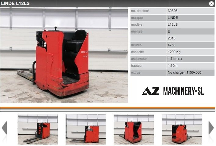 Used Electric Pallet stacker-Fenwick-L12LS - Transpallet: foto 1 Used Electric Pallet stacker-Fenwick-L12LS - Transpallet: foto 1