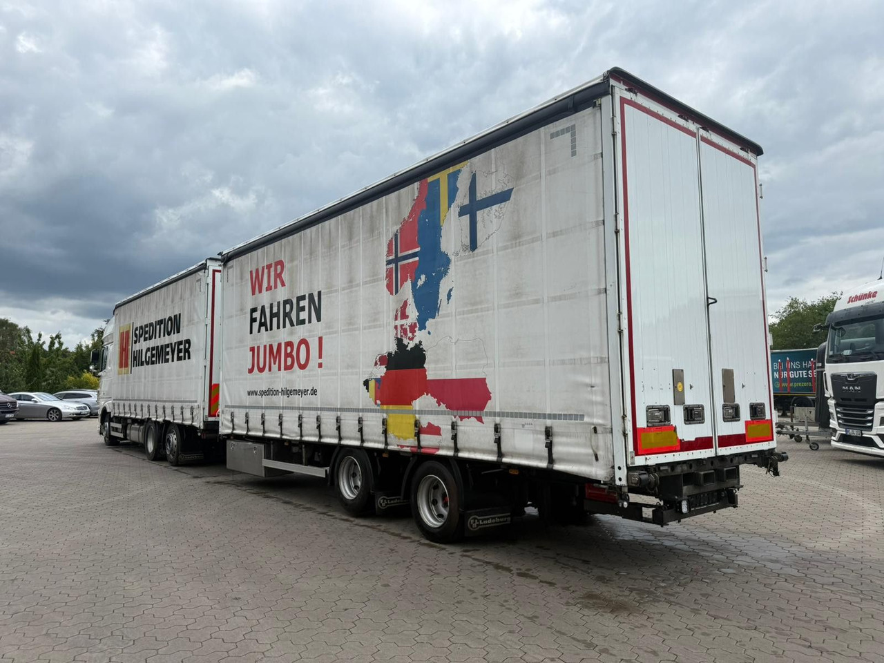 DAF XF 480 FAN LowDeck 6x2 Jumbo Inklusive Anhänger - Camion centinato: foto 4 DAF XF 480 FAN LowDeck 6x2 Jumbo Inklusive Anhänger - Camion centinato: foto 4