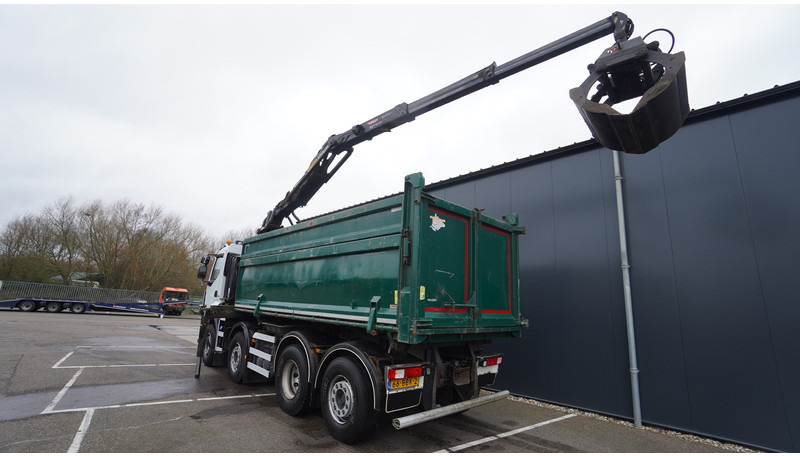 Renault PREMIUM 380 DXI 8X2/6 2 SIDE TIPPER WITH PLFINGER Q 170 Z CRANE.278.200KM - Camion con gru: foto 4 Renault PREMIUM 380 DXI 8X2/6 2 SIDE TIPPER WITH PLFINGER Q 170 Z CRANE.278.200KM - Camion con gru: foto 4