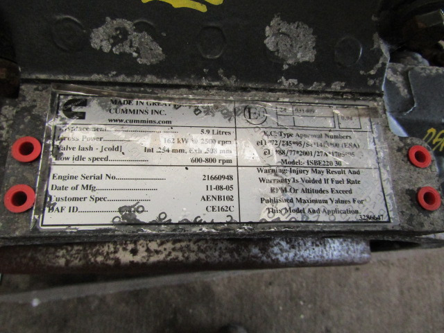 DAF LF 55 220 EURO 3 ENGINE ‘PACCAR’ - Motore per Camion: foto 2 DAF LF 55 220 EURO 3 ENGINE ‘PACCAR’ - Motore per Camion: foto 2