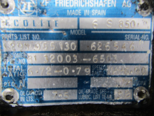 MAN LE 220 6 SPEED ZF GEARBOX 65 850 - Cambio per Camion: foto 3 MAN LE 220 6 SPEED ZF GEARBOX 65 850 - Cambio per Camion: foto 3