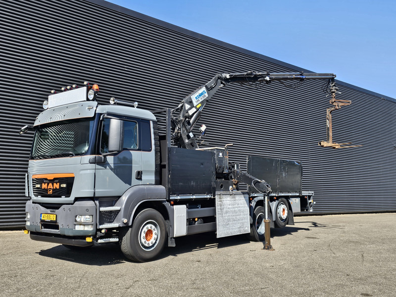 MAN TGS 26.360 / 6X2-4 BL / KENNIS ROLLER CRANE / KRAN - Autocarro con pianale/ Cassone fisso, Camion con gru: foto 1 MAN TGS 26.360 / 6X2-4 BL / KENNIS ROLLER CRANE / KRAN - Autocarro con pianale/ Cassone fisso, Camion con gru: foto 1