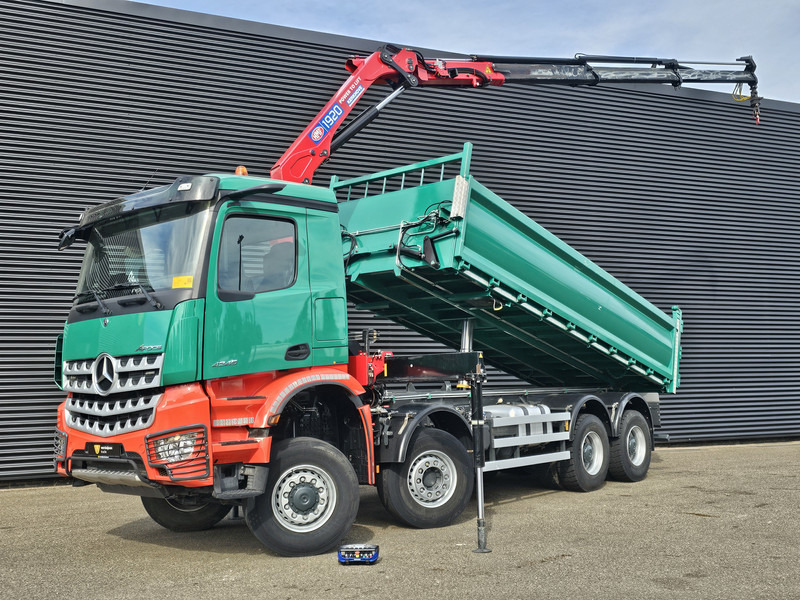 Mercedes-Benz AROCS 4145 / 8X6 / TIPPER + HMF CRANE - Camion con gru: foto 1 Mercedes-Benz AROCS 4145 / 8X6 / TIPPER + HMF CRANE - Camion con gru: foto 1