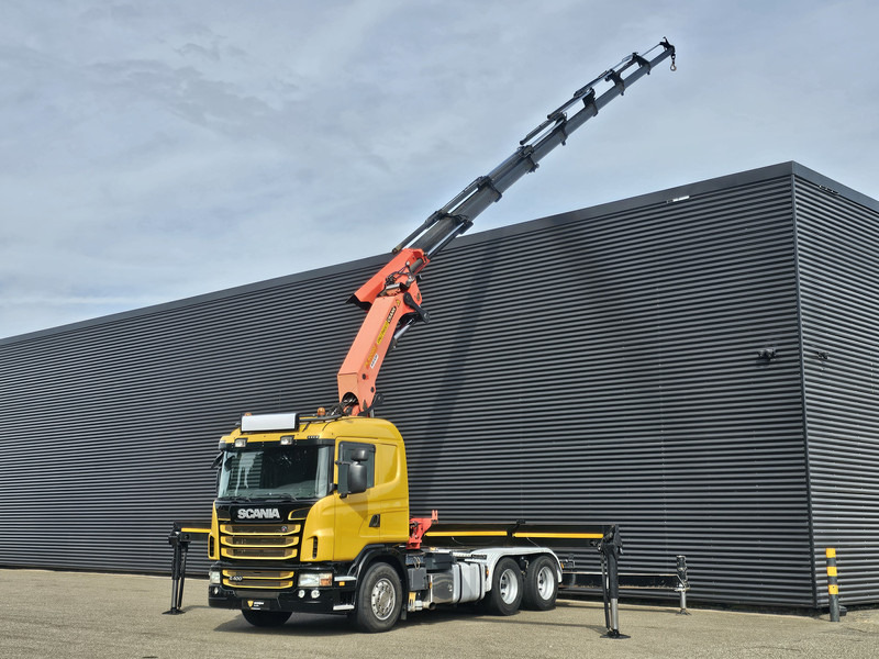 Scania G400 6x2 / PALFINGER PK 60002 / WINCH / BALLAST - Autocarro con pianale/ Cassone fisso, Camion con gru: foto 1 Scania G400 6x2 / PALFINGER PK 60002 / WINCH / BALLAST - Autocarro con pianale/ Cassone fisso, Camion con gru: foto 1