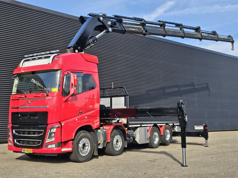 Volvo FH 16.650 8x4 / HIAB 105 t/m CRANE / KRAN - Autocarro con pianale/ Cassone fisso, Camion con gru: foto 1 Volvo FH 16.650 8x4 / HIAB 105 t/m CRANE / KRAN - Autocarro con pianale/ Cassone fisso, Camion con gru: foto 1