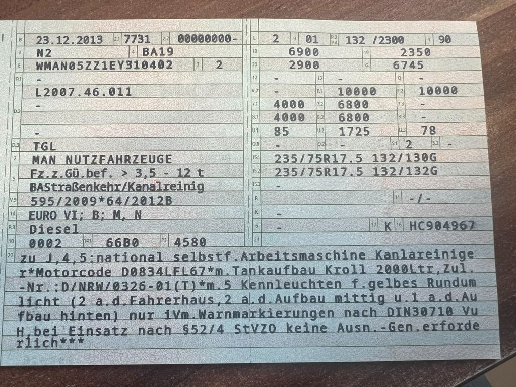 MAN 10.180 Saug & Druck & Spülwagen & Funk Euro 6 MAN 10.180 Saug & Druck & Spülwagen - Autospurgo: foto 3 MAN 10.180 Saug & Druck & Spülwagen & Funk Euro 6 MAN 10.180 Saug & Druck & Spülwagen - Autospurgo: foto 3