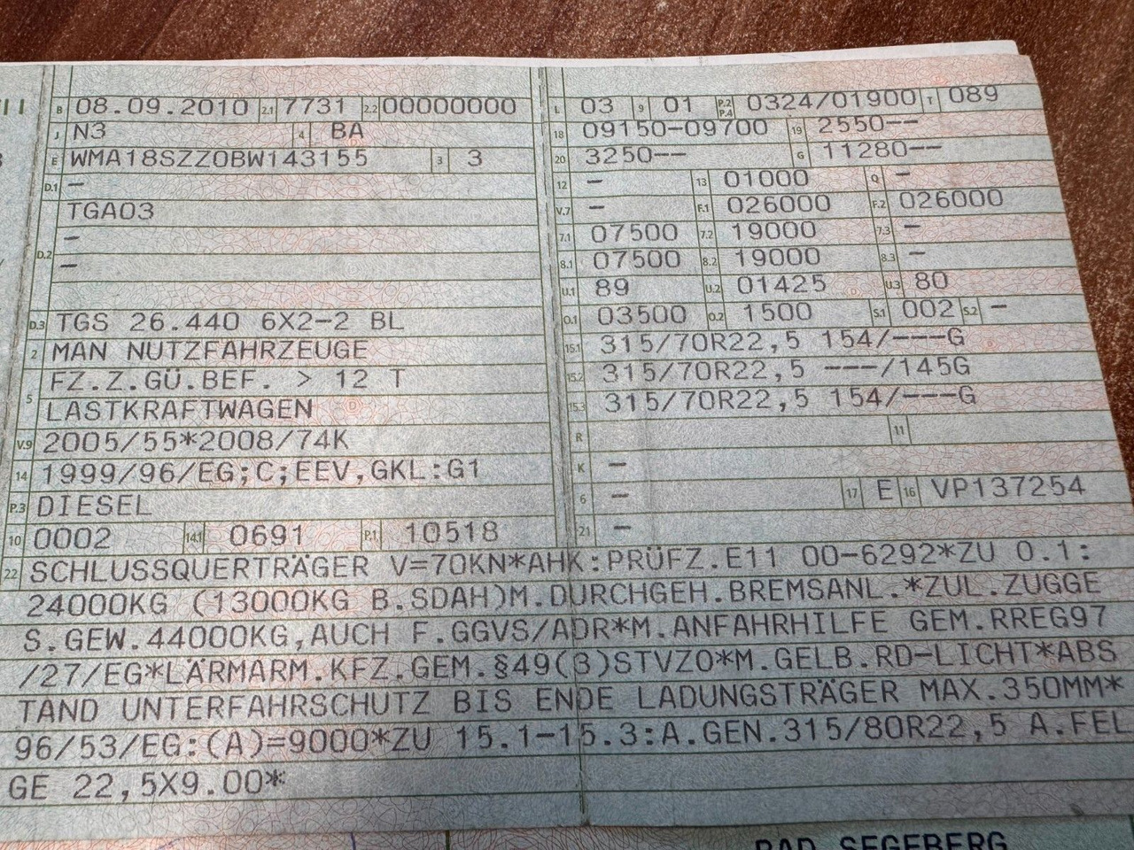 MAN 26.440 6X2 Meiller RK 20.70 mit Funk - Autocarro scarrabile: foto 2 MAN 26.440 6X2 Meiller RK 20.70 mit Funk - Autocarro scarrabile: foto 2