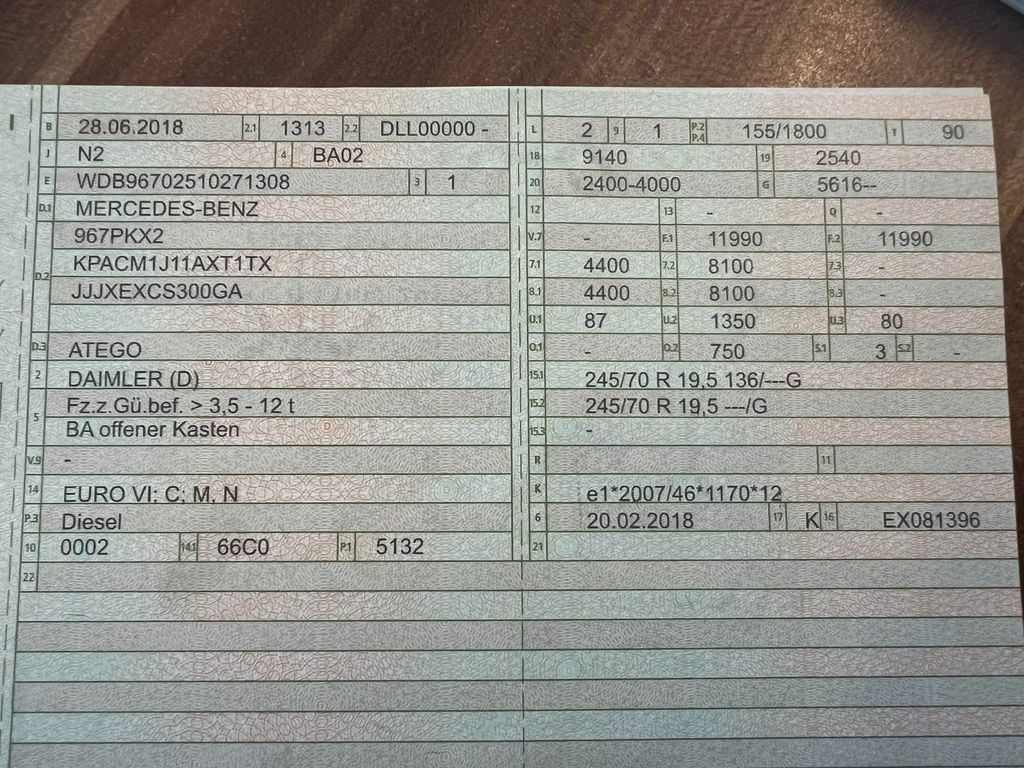 Mercedes-Benz 1221 4X2 offene Pritsche Mercedes-Benz 1221 4X2 offene Pritsche - Autocarro con pianale/ Cassone fisso: foto 2 Mercedes-Benz 1221 4X2 offene Pritsche Mercedes-Benz 1221 4X2 offene Pritsche - Autocarro con pianale/ Cassone fisso: foto 2