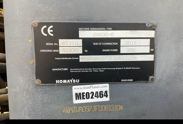 Komatsu WA600-6 - Pala gommata: foto 5 Komatsu WA600-6 - Pala gommata: foto 5
