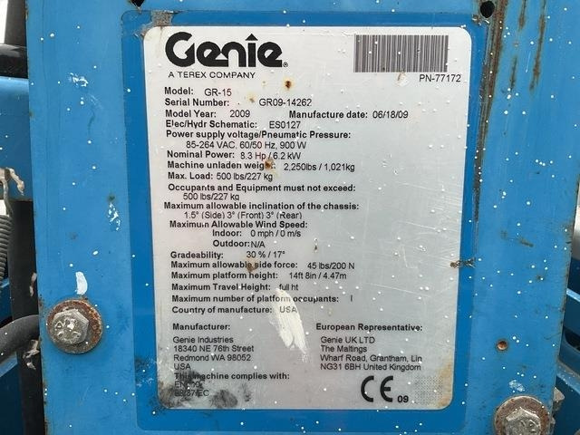 Genie GR15 - Elevatore verticale: foto 5 Genie GR15 - Elevatore verticale: foto 5