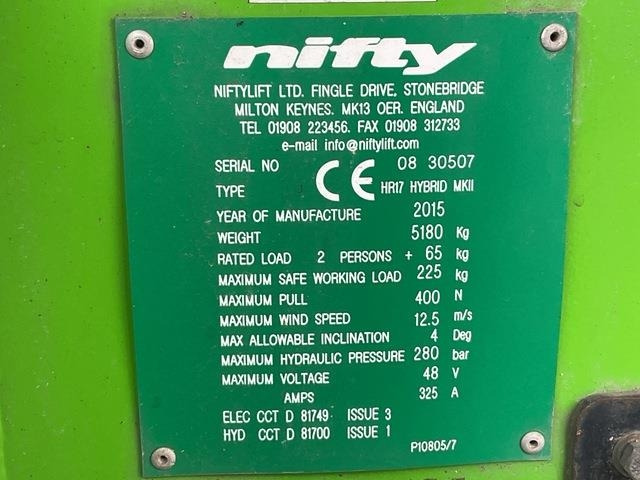 Niftylift HR17 - Piattaforma articolata: foto 5 Niftylift HR17 - Piattaforma articolata: foto 5