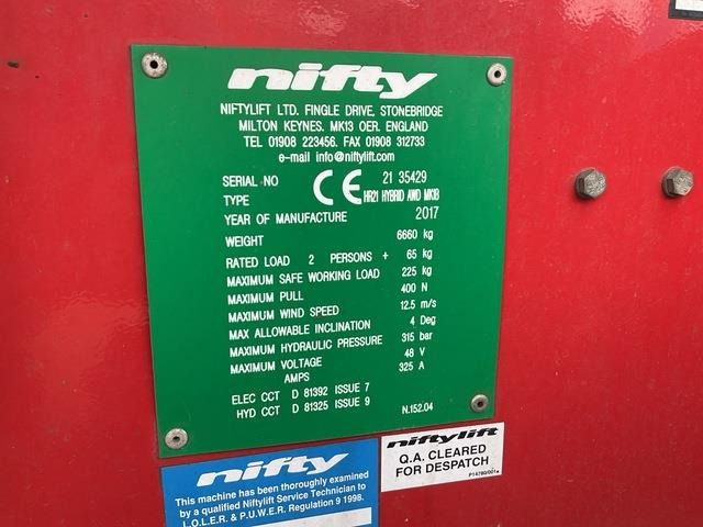 Niftylift HR21 - Piattaforma articolata: foto 5 Niftylift HR21 - Piattaforma articolata: foto 5