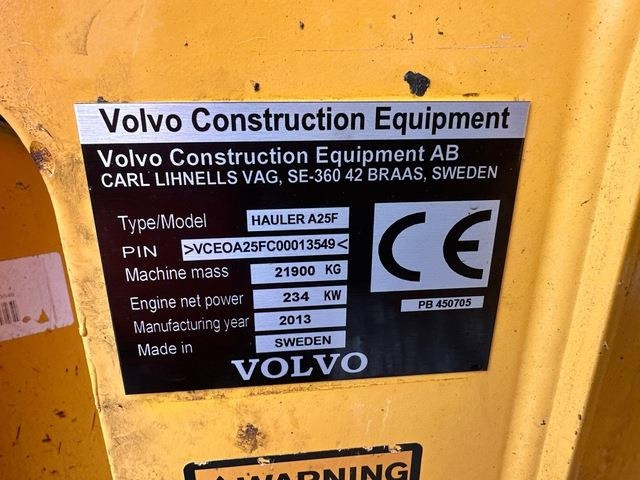 Volvo A25F - Dumper articolato: foto 5 Volvo A25F - Dumper articolato: foto 5