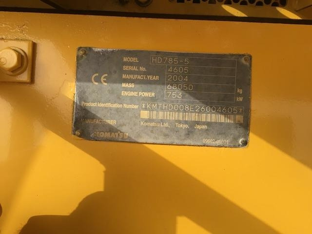 Komatsu HD785-5 - Dumper rigido: foto 5 Komatsu HD785-5 - Dumper rigido: foto 5