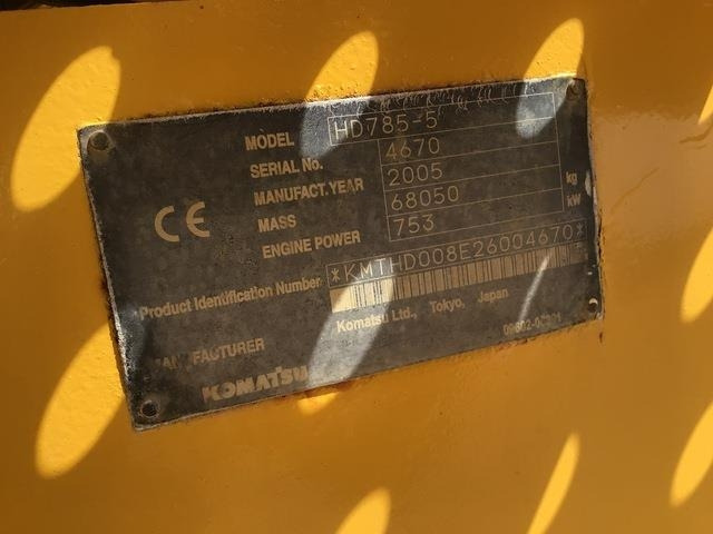 Komatsu HD785-5 - Dumper rigido: foto 5 Komatsu HD785-5 - Dumper rigido: foto 5