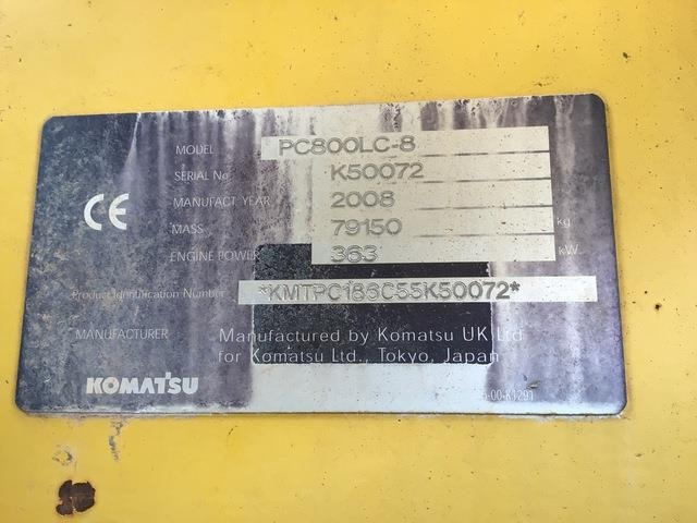 Komatsu PC800-8 - Escavatore cingolato: foto 5 Komatsu PC800-8 - Escavatore cingolato: foto 5