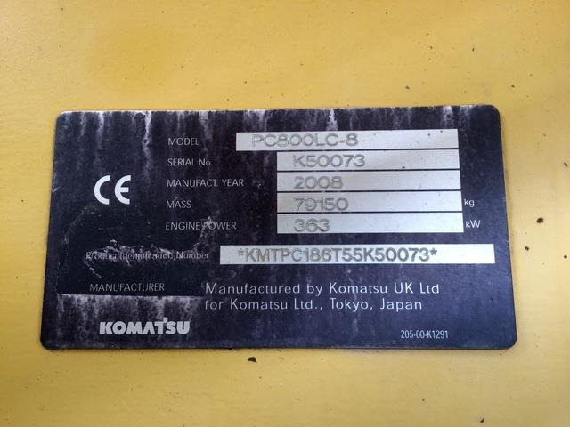 Komatsu PC800LC-8 - Escavatore cingolato: foto 5 Komatsu PC800LC-8 - Escavatore cingolato: foto 5