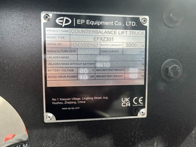 Carrello elevatore elettrico EP EFXZ301: foto 19