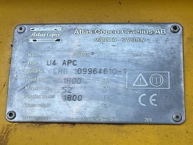 Atlas Copco Diamec U4 - Perforatrice: foto 5 Atlas Copco Diamec U4 - Perforatrice: foto 5