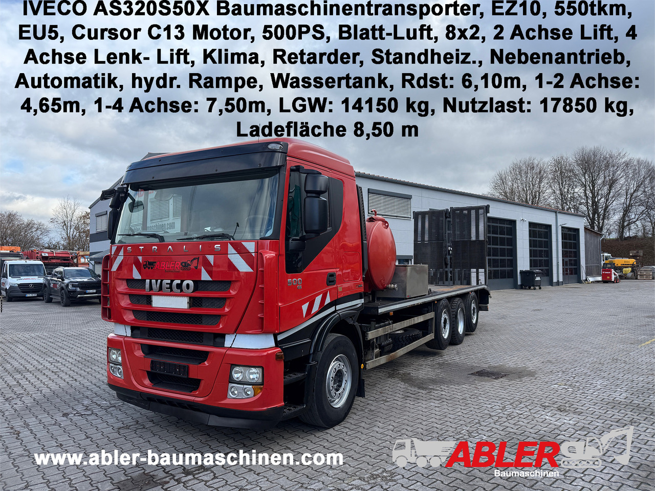 Iveco 4-Achs Baumaschinentransporter hydr. Rampe - Altra macchina: foto 1 Iveco 4-Achs Baumaschinentransporter hydr. Rampe - Altra macchina: foto 1
