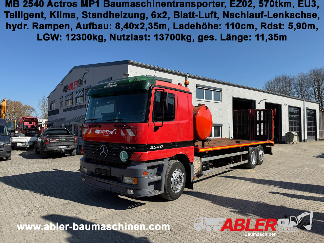 Mercedes-Benz 2540 Actros MP1 Baumaschinentrnasporter - Camion: foto 1 Mercedes-Benz 2540 Actros MP1 Baumaschinentrnasporter - Camion: foto 1