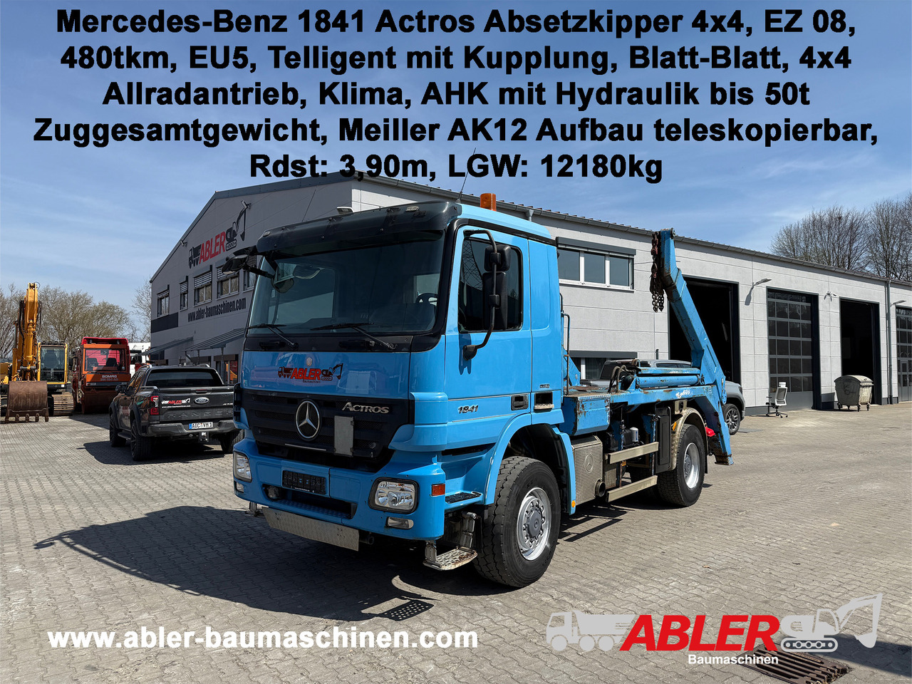 Mercedes-Benz 1841 Actros MP2 Absetzkipper 4x4 Allrad Klima - Autocarro multibenna: foto 1 Mercedes-Benz 1841 Actros MP2 Absetzkipper 4x4 Allrad Klima - Autocarro multibenna: foto 1