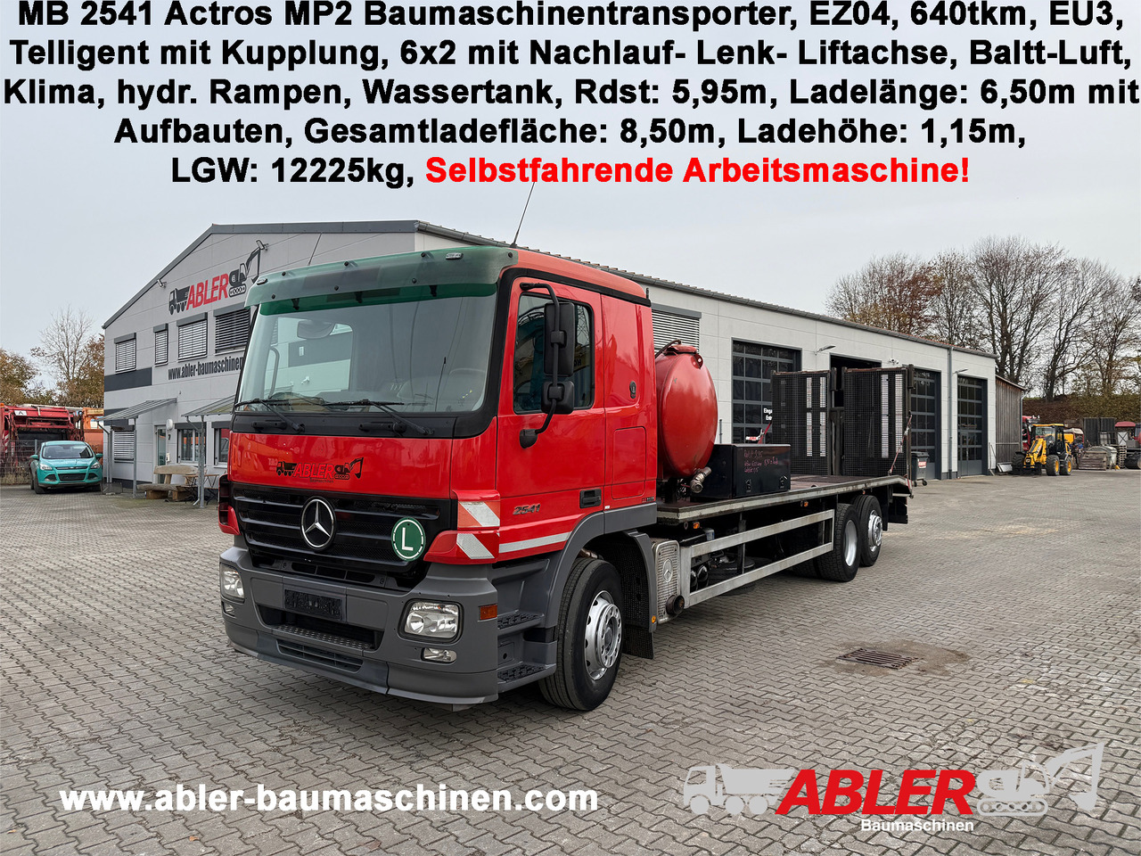 Mercedes-Benz 2541 Actros Baumaschinentransporter Klima Retarder - Camion bisarca: foto 1 Mercedes-Benz 2541 Actros Baumaschinentransporter Klima Retarder - Camion bisarca: foto 1