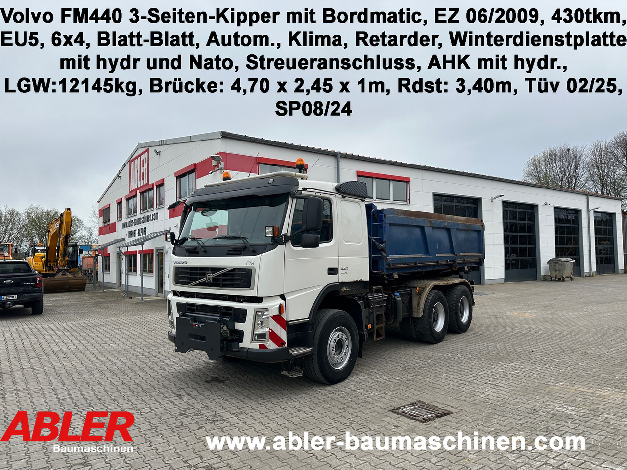 Volvo FM440 3-Seiten-Kipper mit Bordmatic 6x4 Winterdienst - Autocarro ribaltabile: foto 1 Volvo FM440 3-Seiten-Kipper mit Bordmatic 6x4 Winterdienst - Autocarro ribaltabile: foto 1