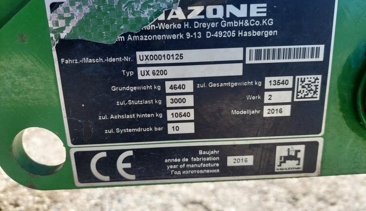 Polverizzatore trainato Amazone UX 6200 SUPER - 36-30-24m: foto 16