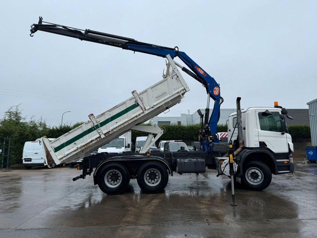 Scania PRT 380. 6x4. Kipper + Kran PM 16 Funk. Klima. - Autocarro ribaltabile, Camion con gru: foto 1 Scania PRT 380. 6x4. Kipper + Kran PM 16 Funk. Klima. - Autocarro ribaltabile, Camion con gru: foto 1