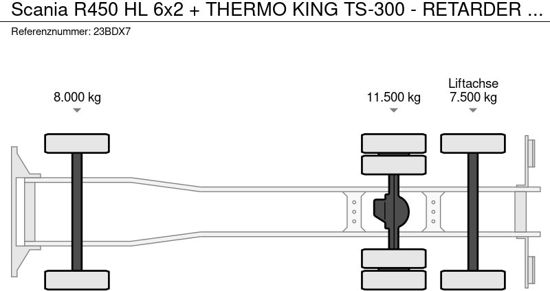 Autocarro frigorifero Scania R450 HL 6x2 + THERMO KING TS-300 - RETARDER - WHEELBASE: 510 CM - AIRCO -: foto 9
