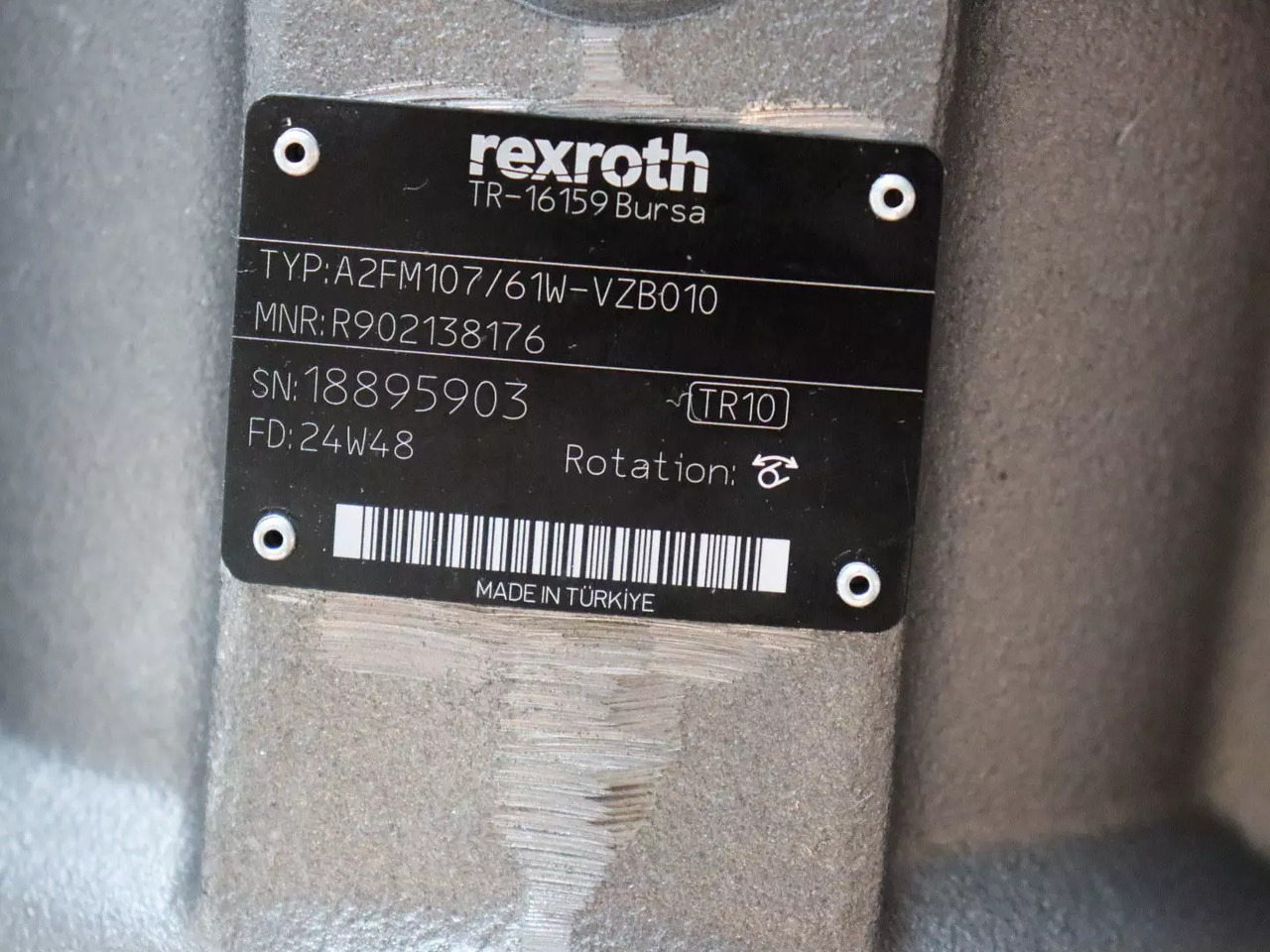 REXROTH A2FM107/61W-VZB010 - Motore idraulico per Macchina da cantiere: foto 5 REXROTH A2FM107/61W-VZB010 - Motore idraulico per Macchina da cantiere: foto 5
