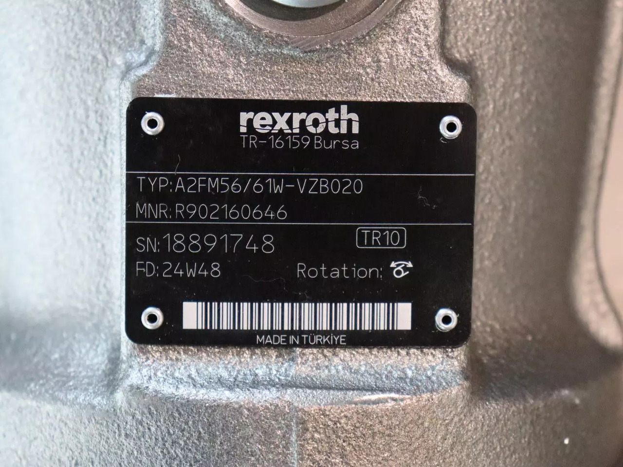 REXROTH A2FM56/61W-VZB020 - Motore idraulico per Macchina da cantiere: foto 4 REXROTH A2FM56/61W-VZB020 - Motore idraulico per Macchina da cantiere: foto 4