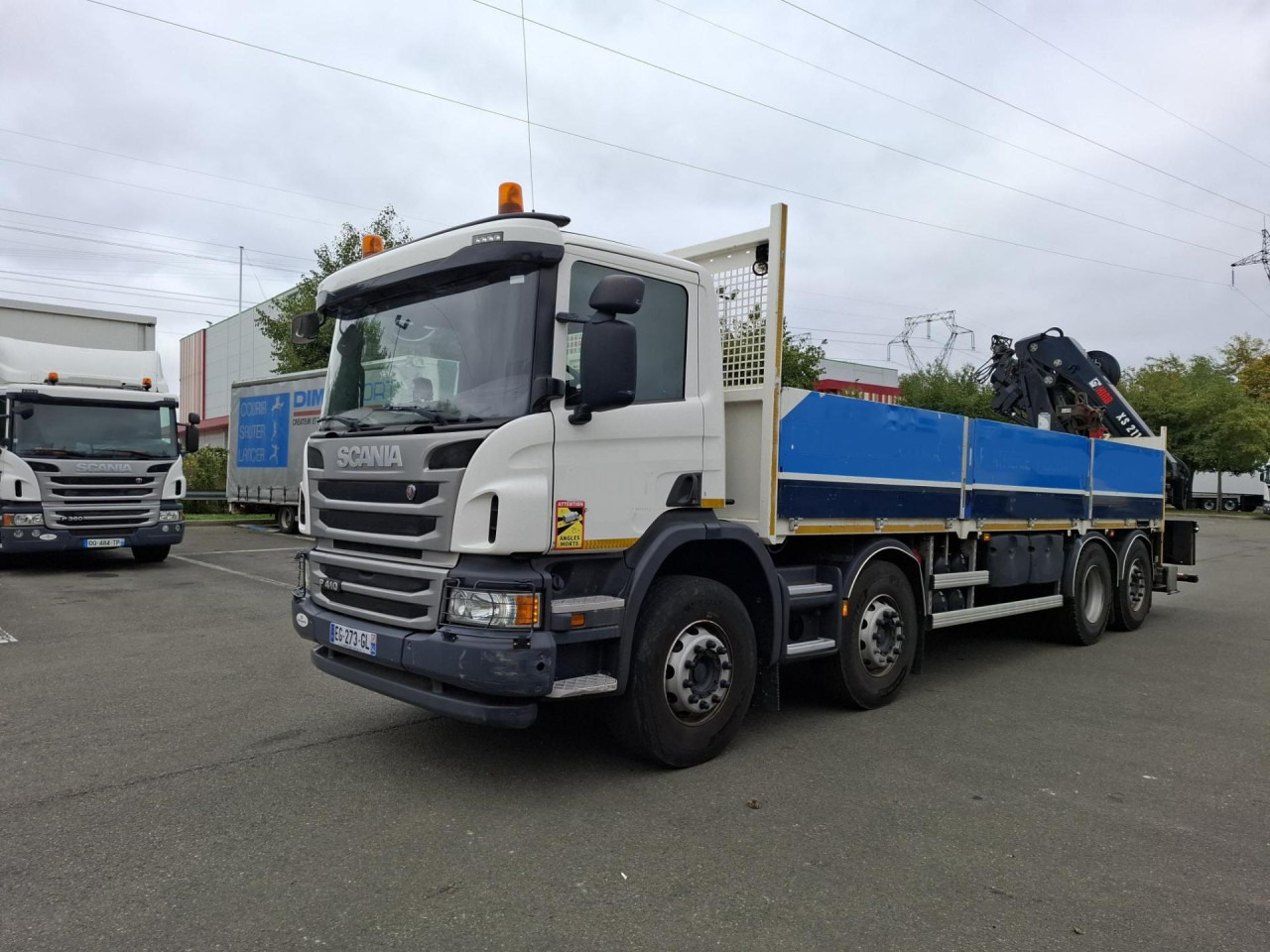 SCANIA SCANIA P41 8/2*6 Plat +Grue 21TM - Autocarro telaio: foto 1 SCANIA SCANIA P41 8/2*6 Plat +Grue 21TM - Autocarro telaio: foto 1