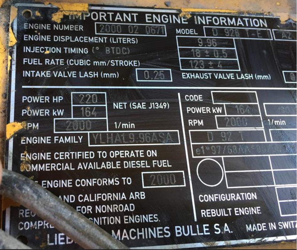 Liebherr R944HDSL - Ricambi per Escavatore cingolato: foto 5 Liebherr R944HDSL - Ricambi per Escavatore cingolato: foto 5