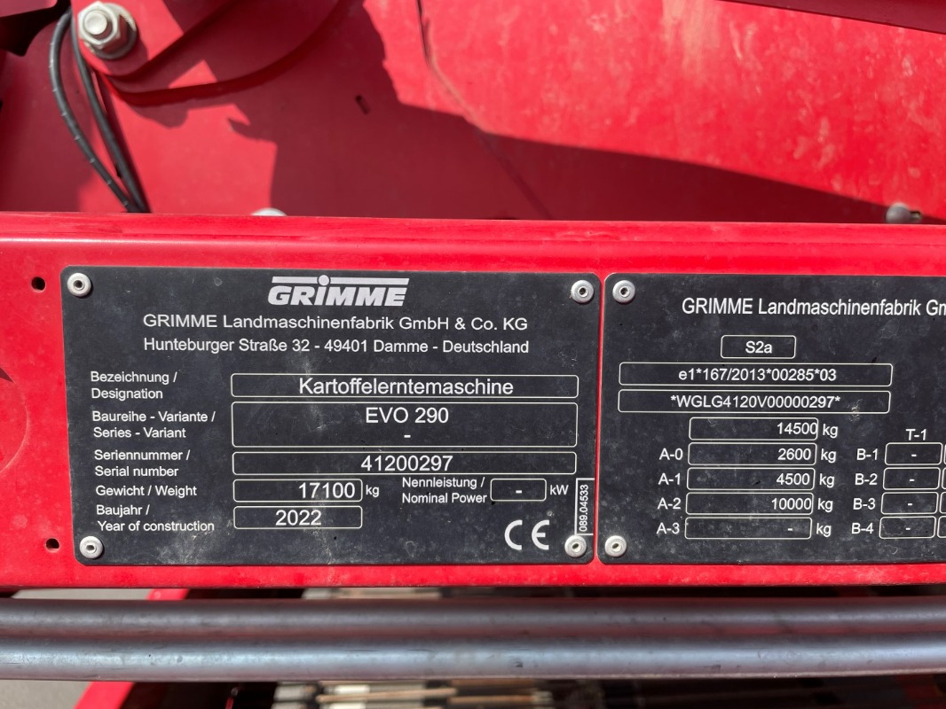 Grimme EVO 290 AirSep - Macchina da raccolta: foto 2 Grimme EVO 290 AirSep - Macchina da raccolta: foto 2
