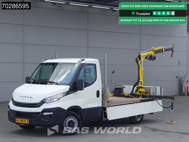 Iveco Daily 35S14 Open Laadbak Kraanwagen Hyva HA15 Euro6 3,5t Trekhaak Crane Kranwagen Pritsche Pickup Open Box Trekhaak - Furgone con cassone fisso: foto 1 Iveco Daily 35S14 Open Laadbak Kraanwagen Hyva HA15 Euro6 3,5t Trekhaak Crane Kranwagen Pritsche Pickup Open Box Trekhaak - Furgone con cassone fisso: foto 1