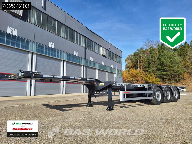 Kässbohrer K.SHG S / 40 - 12 / 27 EU 3 axles NEW! Container Chassis - Semirimorchio portacontainer/ Caisse interchangeable: foto 1 Kässbohrer K.SHG S / 40 - 12 / 27 EU 3 axles NEW! Container Chassis - Semirimorchio portacontainer/ Caisse interchangeable: foto 1