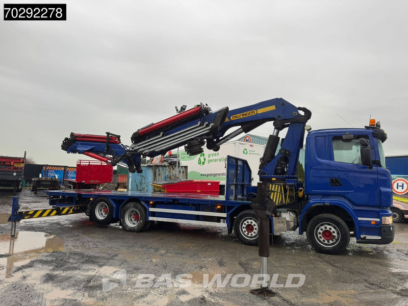 Scania R420 8X2 Palfinger PK100002 Crane Kran + PJ170 JIB Lift Axle Euro 4 - Autocarro con pianale/ Cassone fisso, Camion con gru: foto 3 Scania R420 8X2 Palfinger PK100002 Crane Kran + PJ170 JIB Lift Axle Euro 4 - Autocarro con pianale/ Cassone fisso, Camion con gru: foto 3