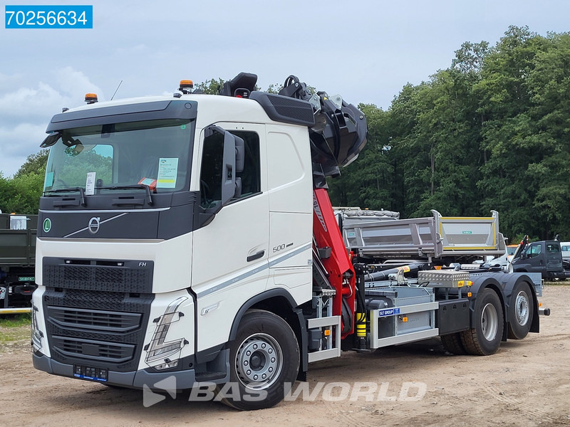 Autocarro scarrabile, Camion con gru nuovo Volvo FH 500 6X2 PENZ 15Z9.50E Crane Hyva 20T HOOK Euro 6: foto 13